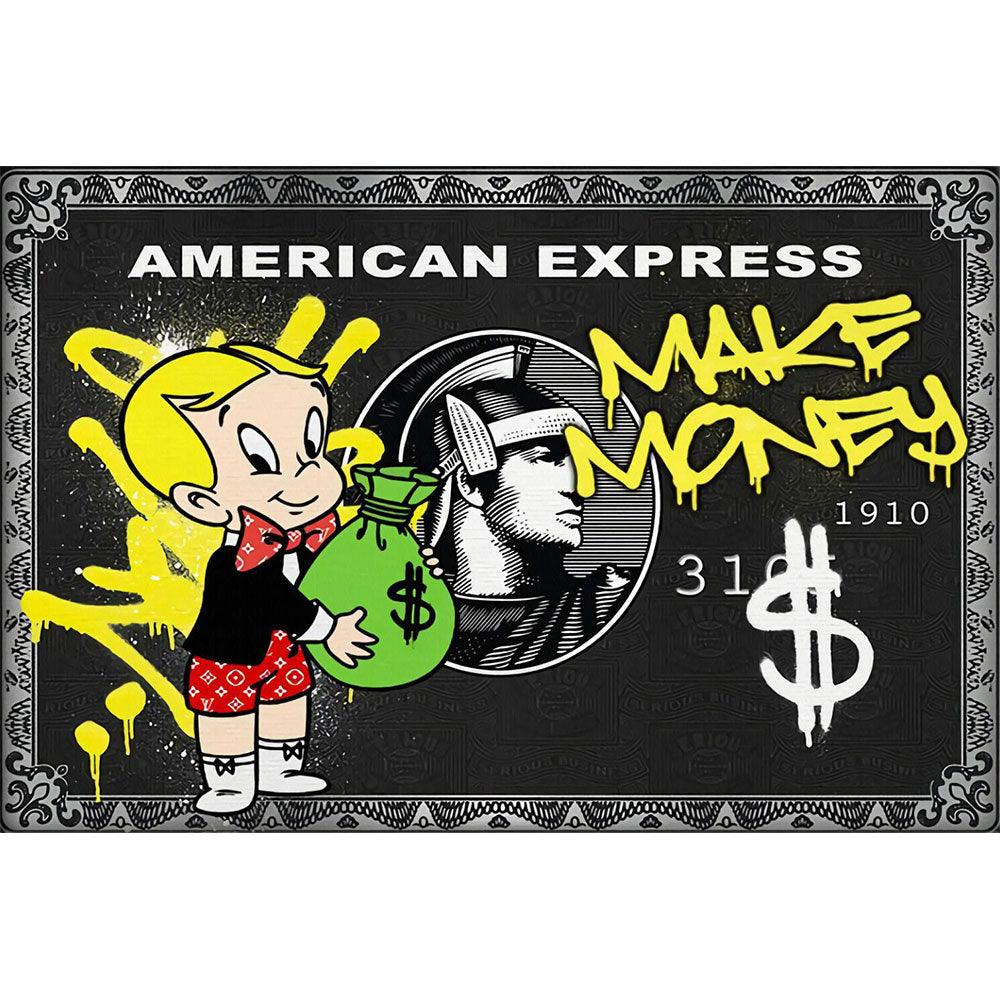 Richie Rich American Express Street Art Poster - Aesthetic Wall Decor