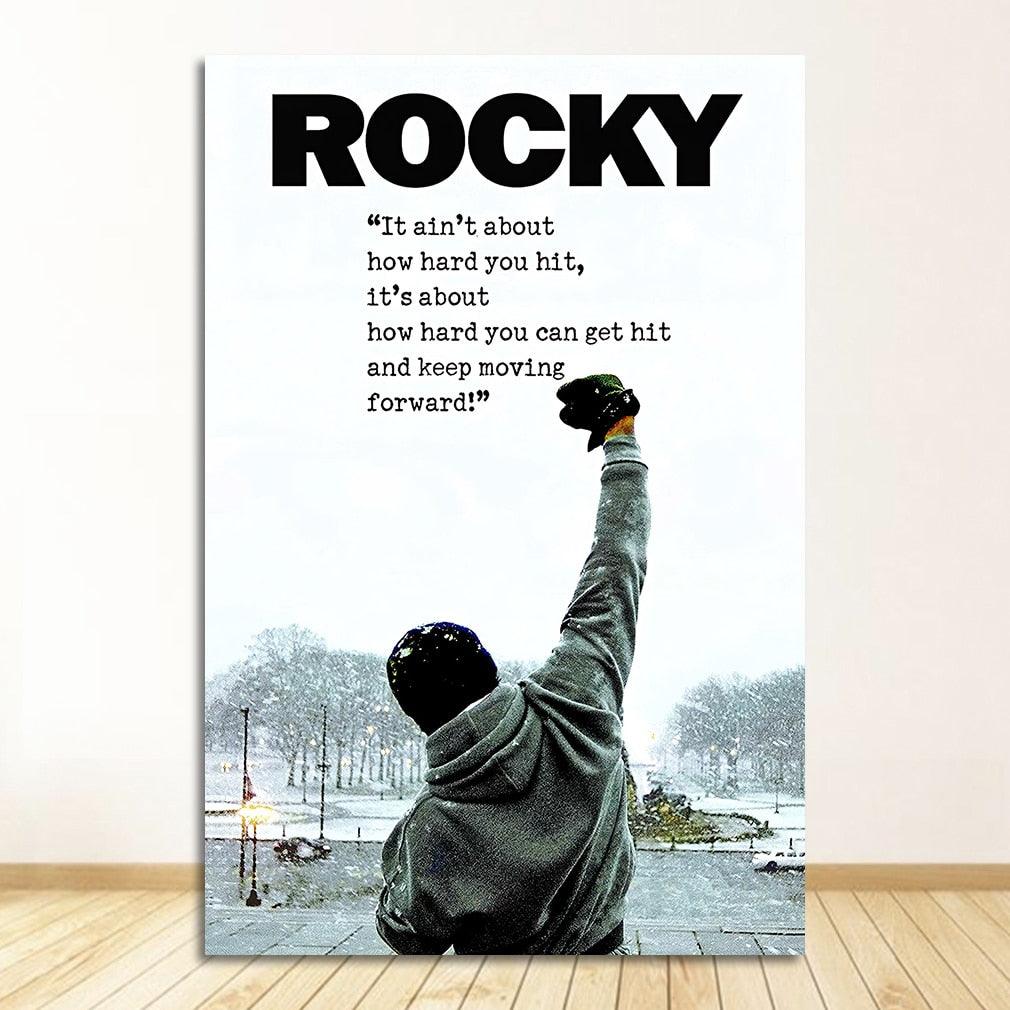 Rocky It Aint About How Hard You Hit Quote Poster - Aesthetic Wall Decor