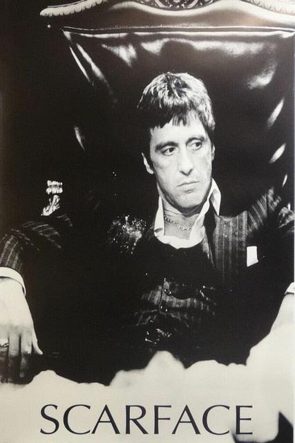 Scarface Black White Poster - Aesthetic Wall Decor