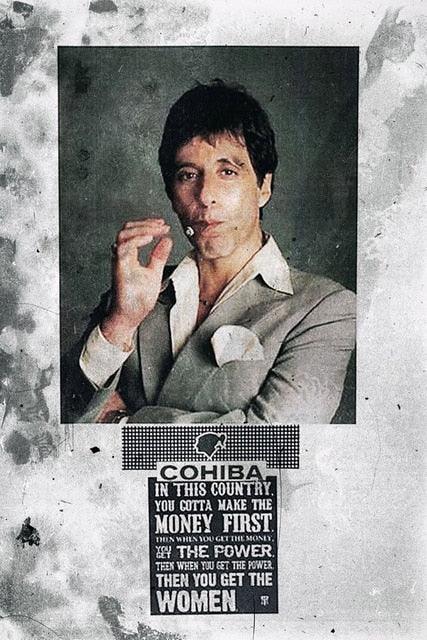 Scarface Cohiba Cigar Movie Poster - Aesthetic Wall Decor