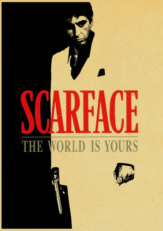 Scarface The World is Yours Classic Movie Poster - Aesthetic Wall Decor