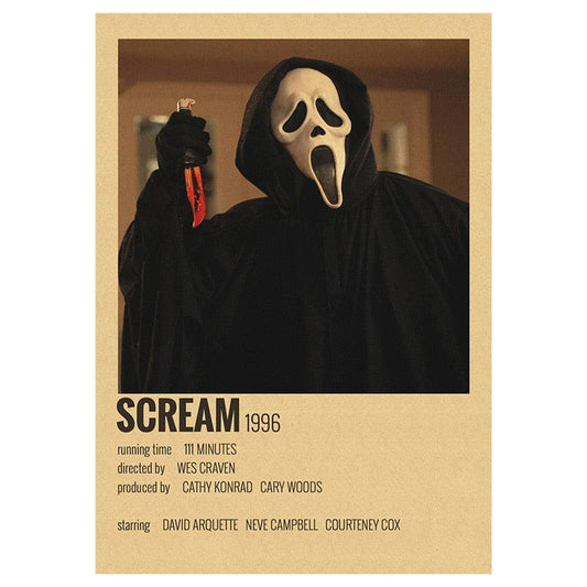 Scream 1996 Polaroid Movie Minimalist Poster - Aesthetic Wall Decor