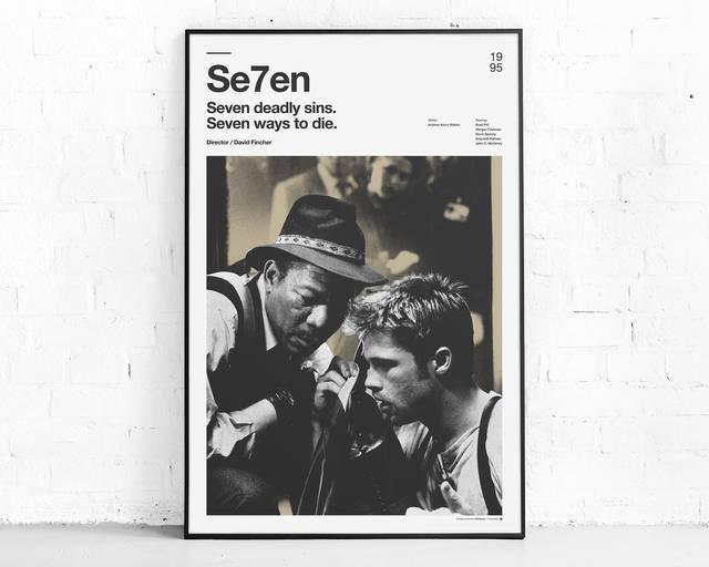 Se7en Movie Poster, Minimalist Wall Art Poster - Aesthetic Wall Decor