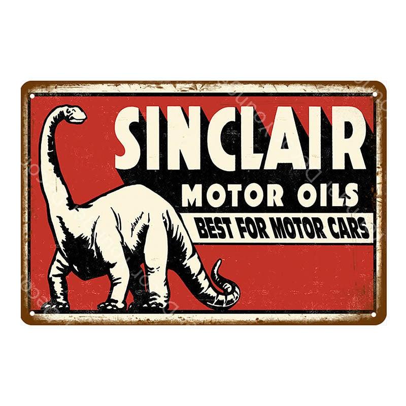 Sinclair Motor Oils Mechanic Shop Wall Art Metal Sign - Aesthetic Wall Decor