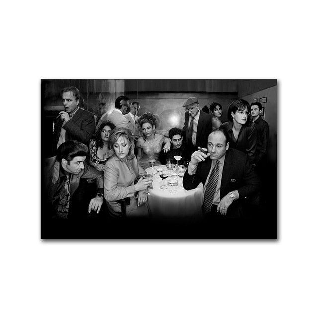 Sopranos Black and White TV Series Wall Art Poster - Aesthetic Wall Decor