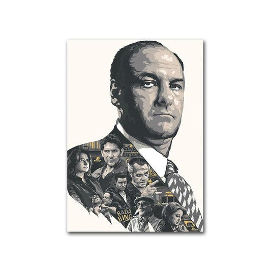 Sopranos Cast TV Series Painting Poster - Aesthetic Wall Decor