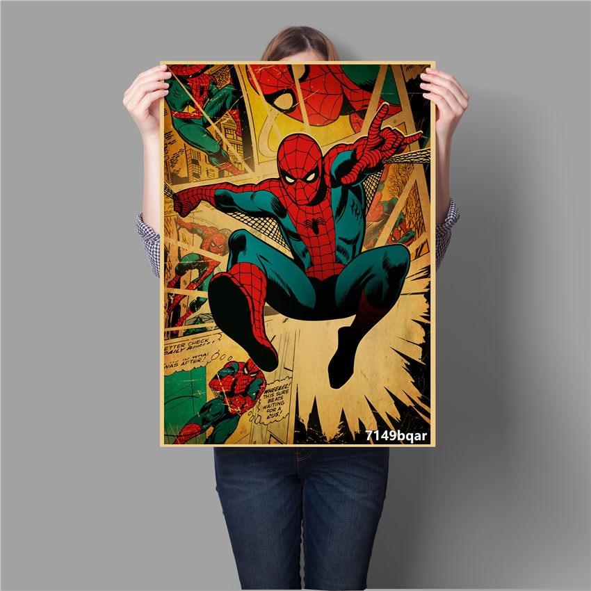 Spiderman Comic Book Style Vintage Poster - Aesthetic Wall Decor