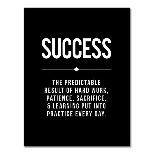 Success Motivational Wall Art Print Poster - Aesthetic Wall Decor