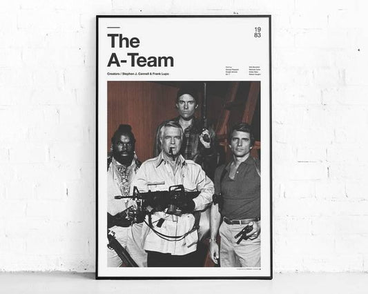 The A-Team Classic TV Series Poster, Minimalist Wall Art Poster - Aesthetic Wall Decor