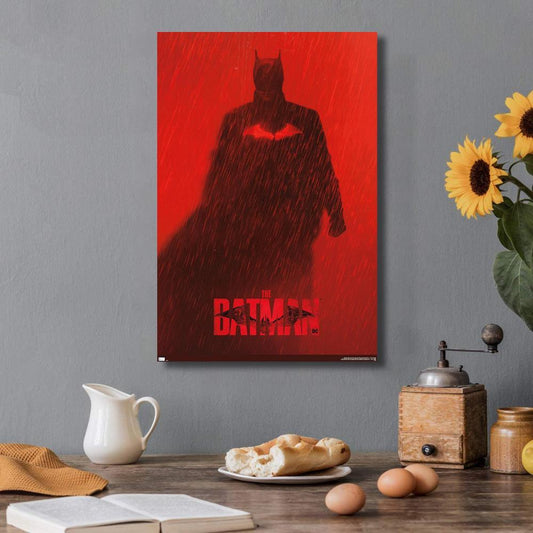 The Batman Robert Pattinson Red Rain Classic Movie Poster - Aesthetic Wall Decor