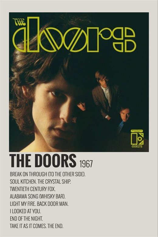 The Doors Minimalist Album Poster - Aesthetic Wall Decor