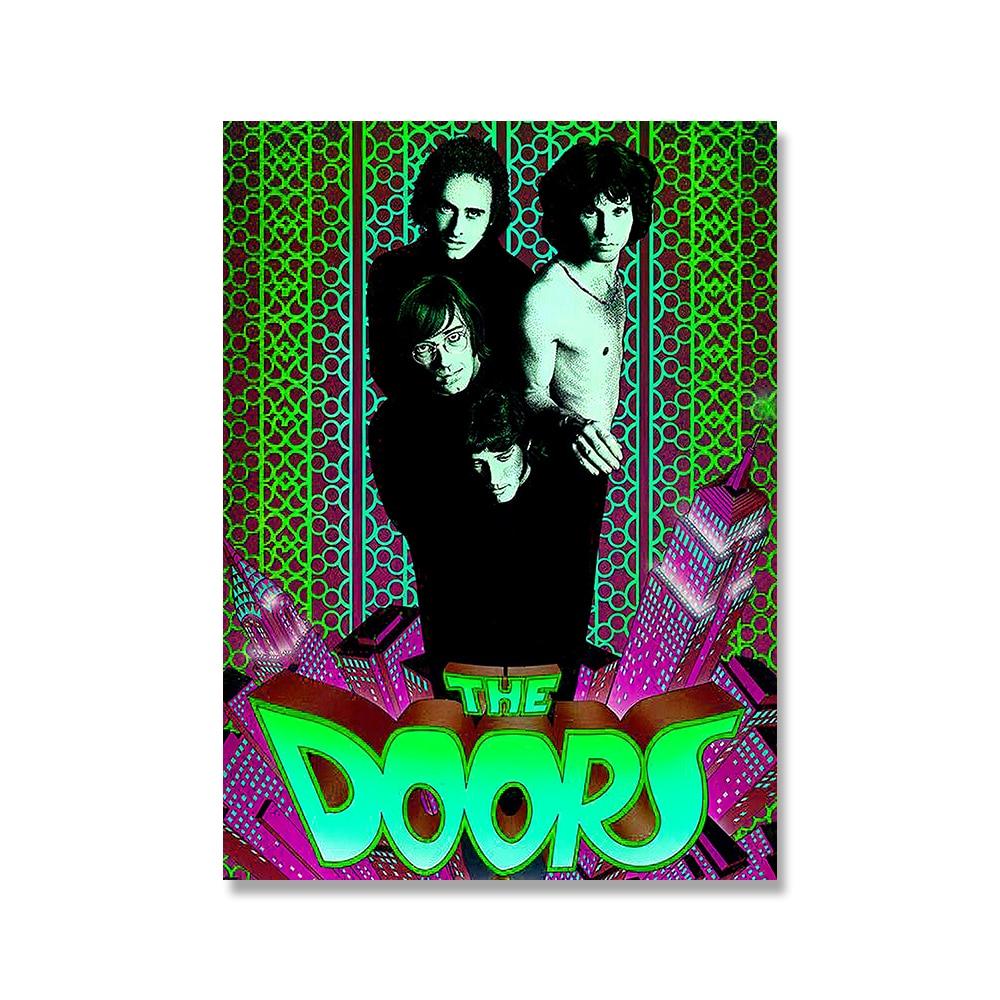 The Doors Rock Band Green Poster - Aesthetic Wall Decor