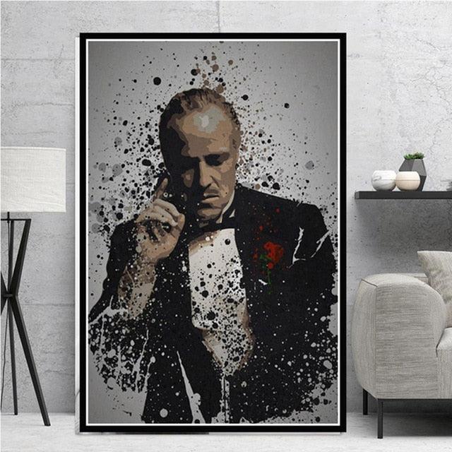 The Godfather Abstract Movie Poster - Aesthetic Wall Decor