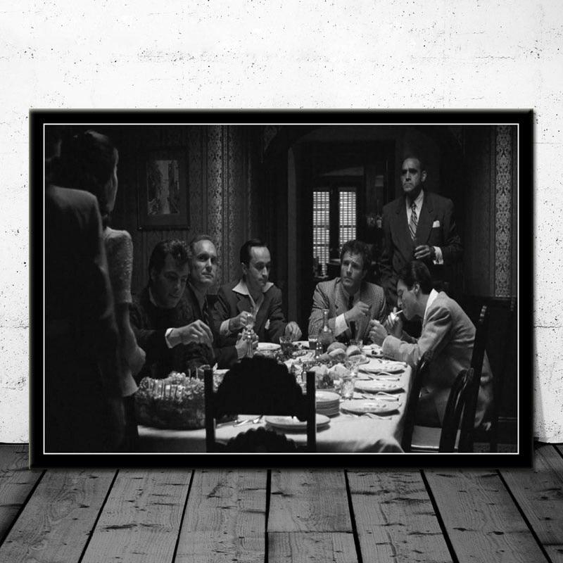 The Godfather Corleone Family Dinner Poster - Aesthetic Wall Decor