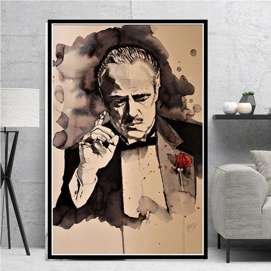 The Godfather Movie Painting Poster - Aesthetic Wall Decor