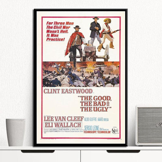 The Good The Bad And The Ugly Clint Eastwood Classic Western Movie Wall Art Poster - Aesthetic Wall Decor