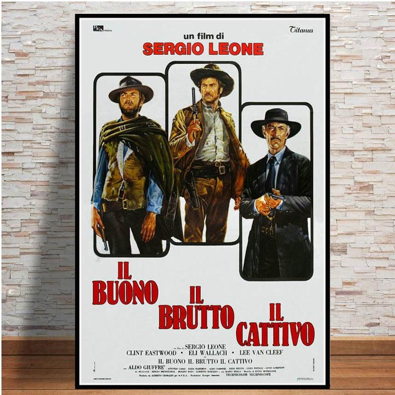 The Good The Bad And The Ugly Italian Classic Western Poster - Aesthetic Wall Decor