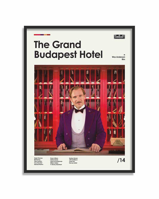 The Grand Budapest Hotel Minimalist Movie Wall Art Poster - Aesthetic Wall Decor