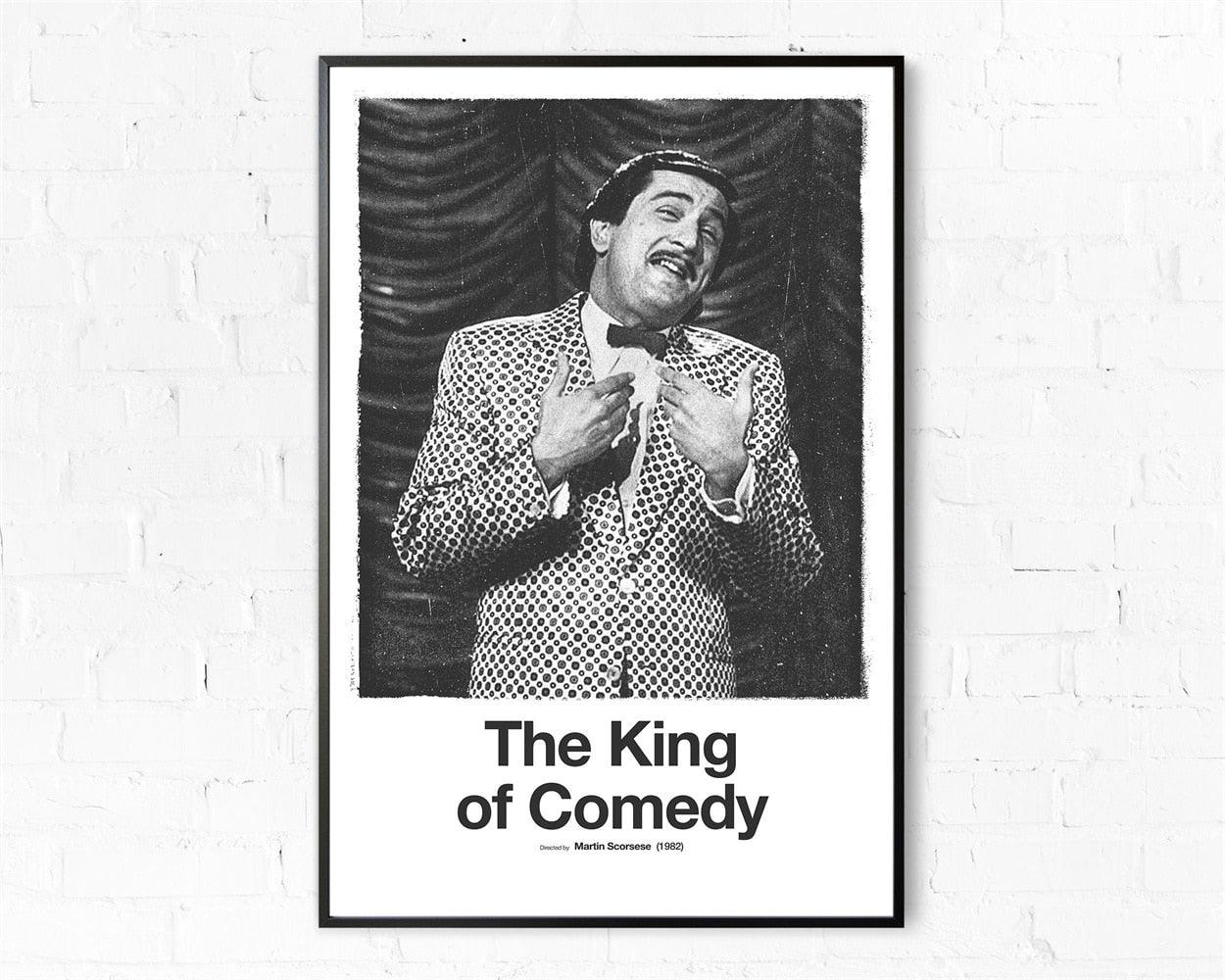 The King Of Comedy Black and White Minimalist Movie Poster - Aesthetic Wall Decor