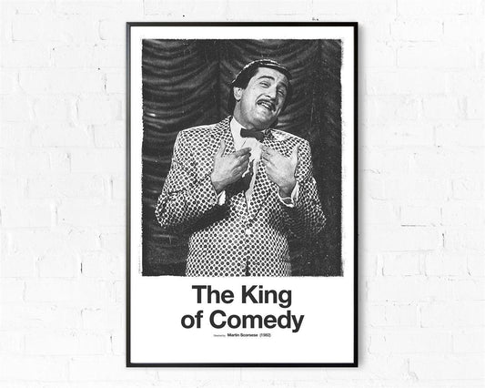 The King Of Comedy Black and White Minimalist Movie Poster - Aesthetic Wall Decor