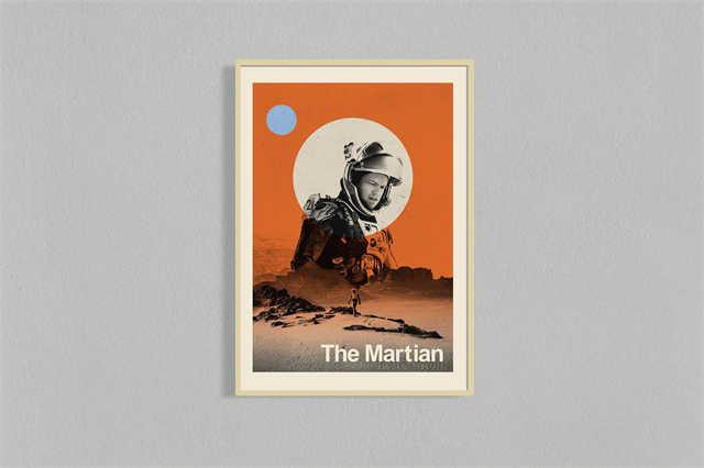 The Martian Minimalist Movie Poster - Aesthetic Wall Decor