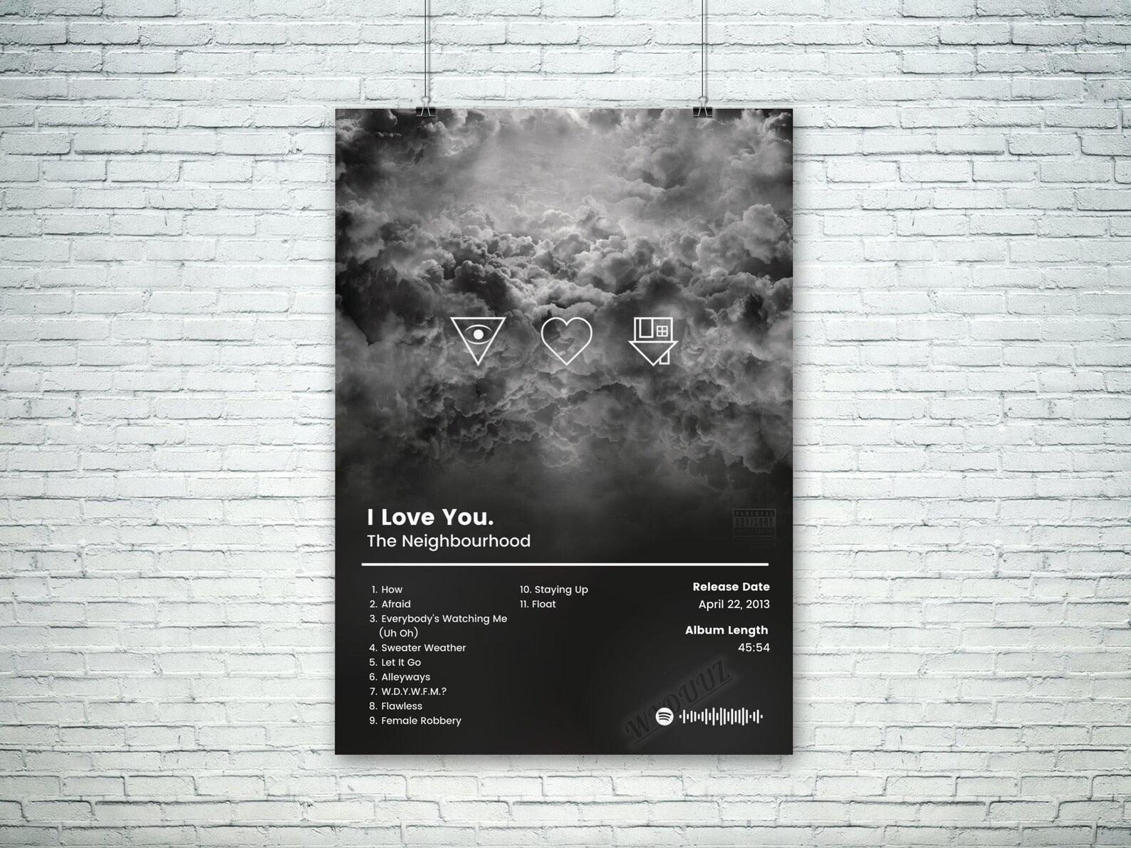 The Neighborhood I Love You Music Album Cover Wall Art Poster - Aesthetic Wall Decor