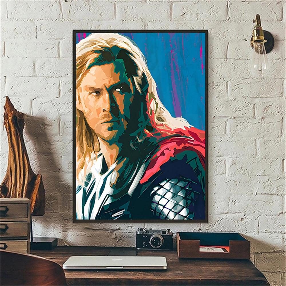 Thor Marvel Painting Decor Poster – Aesthetic Wall Decor