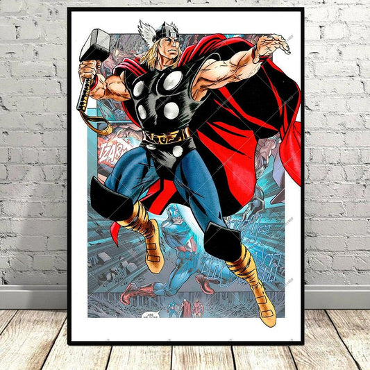 Thor Marvel Superhero Comic Poster - Aesthetic Wall Decor