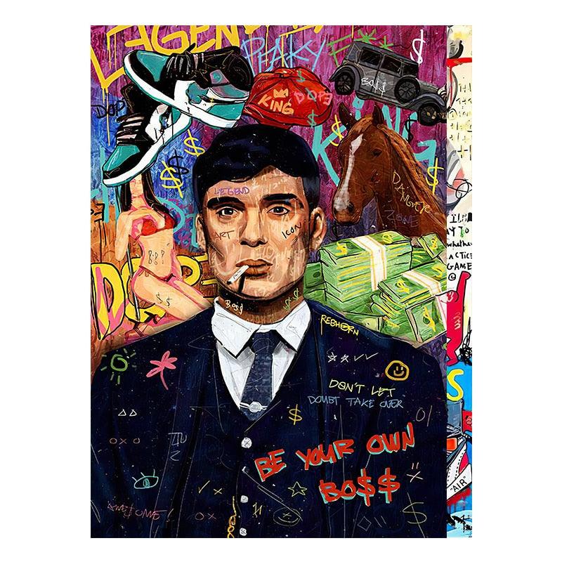 Tommy Shelby Peaky Blinders Graffiti Wall Art Poster - Aesthetic Wall Decor