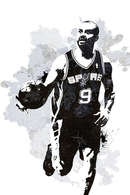 Tony Parker Spurs Splash Painting NBA Wall Art Poster - Aesthetic Wall Decor