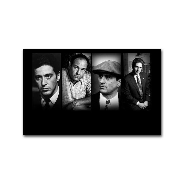 Tony Soprano Christopher Michael Vito Corleone Godfather Movie Poster - Aesthetic Wall Decor