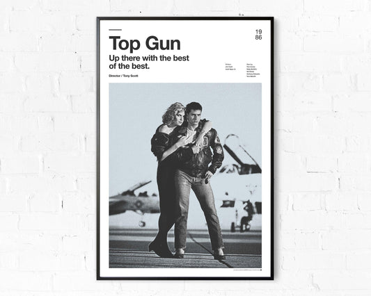 Top Gun (1986) Polaroid Minimalist Movie Poster - Aesthetic Wall Decor