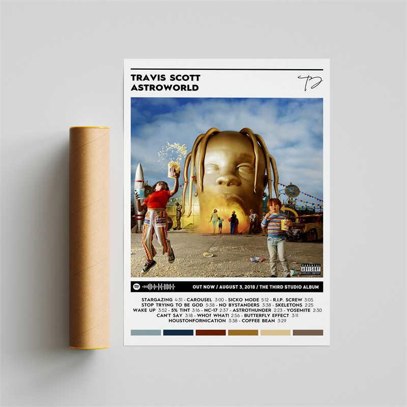 Travis Scott Autograph Rap Album Cover Polaroid Music Wall Art Poster - Aesthetic Wall Decor