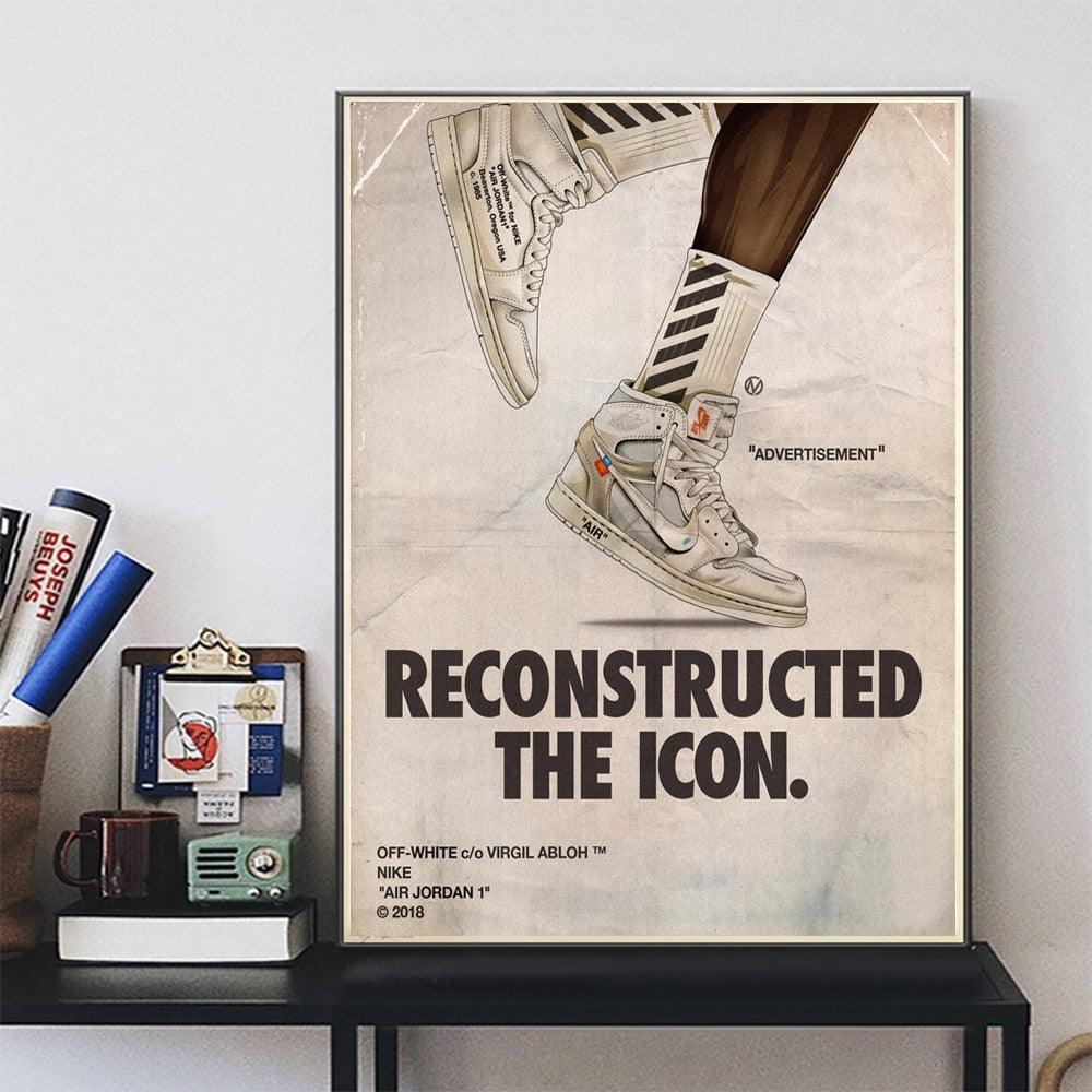 Travis Scott Nike Collaboration Shoes Wall Art Poster - Aesthetic Wall Decor