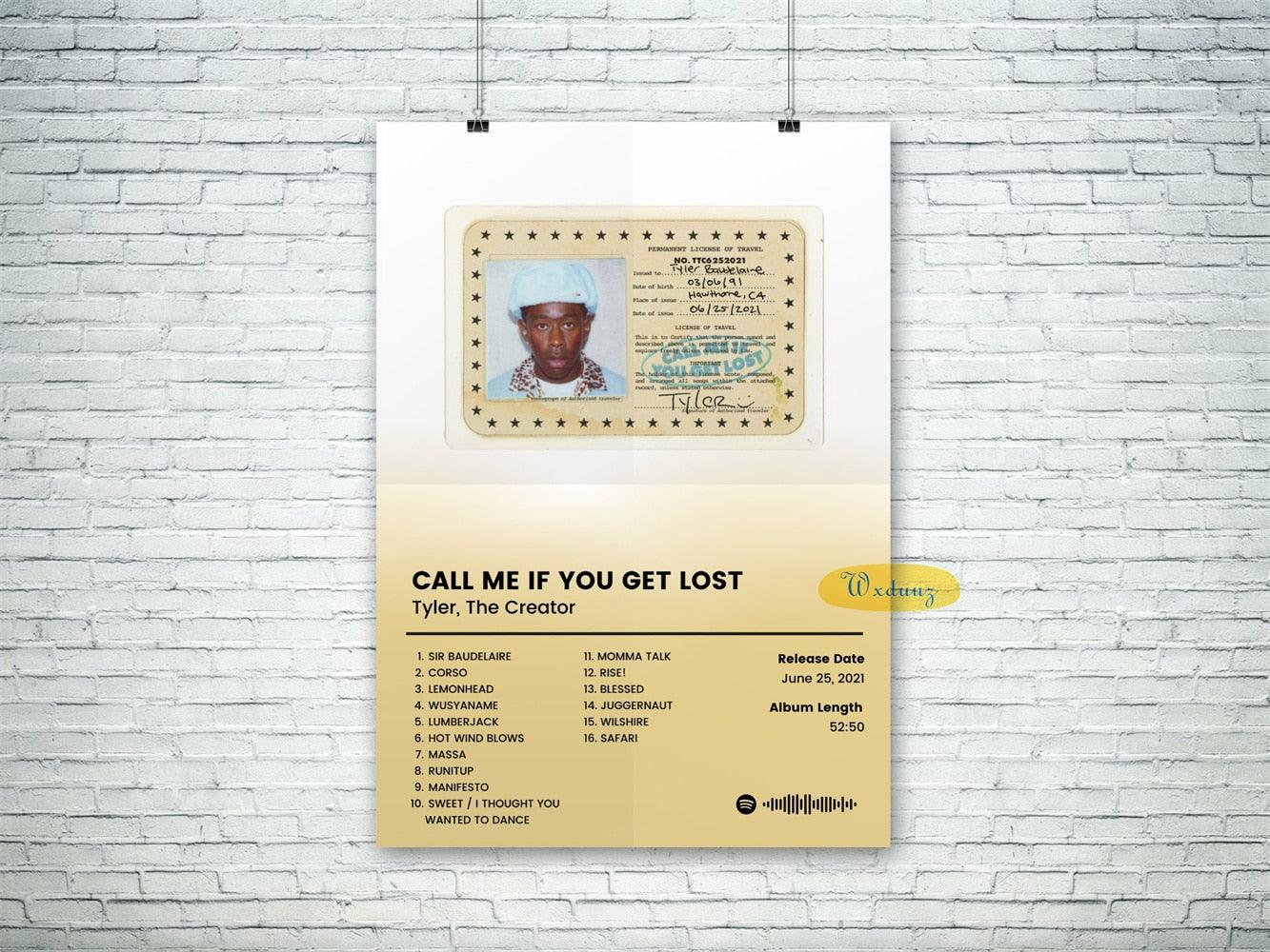 Tyler The Creator Call Me If You Get Lost Album Cover Poster - Aesthetic Wall Decor