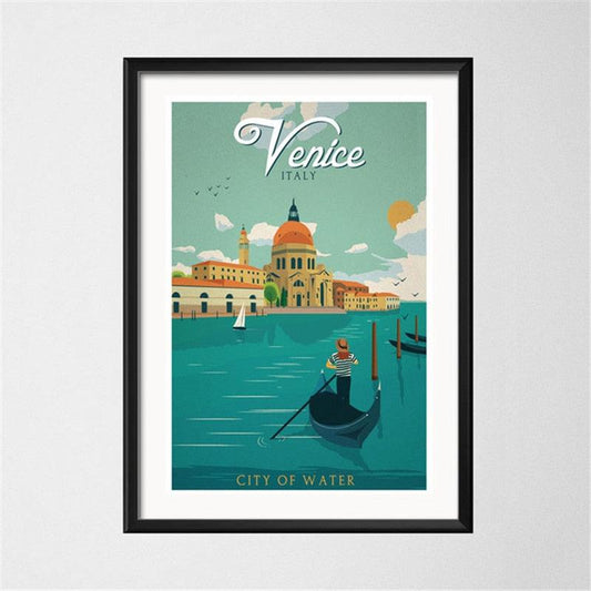 Venice Italy City of Water Travel Destination Wall Art Poster - Aesthetic Wall Decor