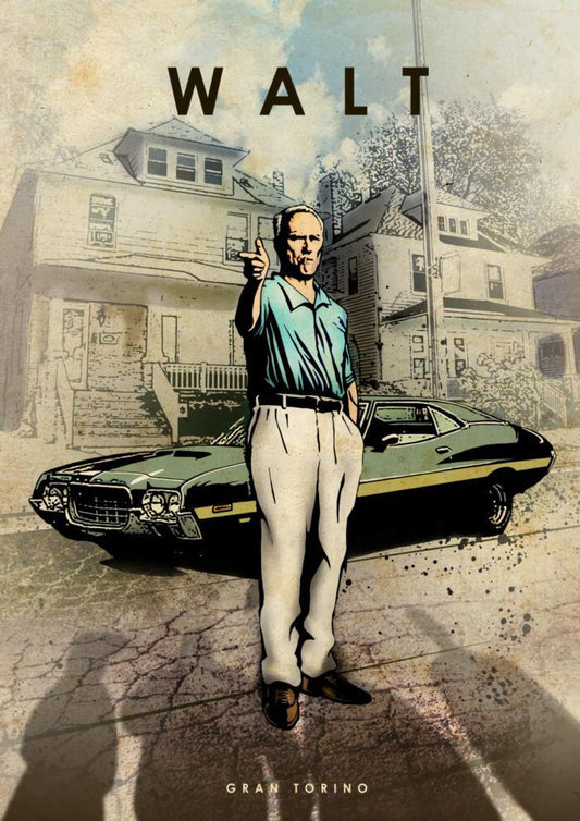 Walt Gran Torino Clint Eastwood Legend Wall Art Poster - Aesthetic Wall Decor